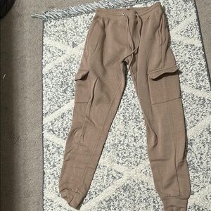 Tan Cargo Jogger Pants